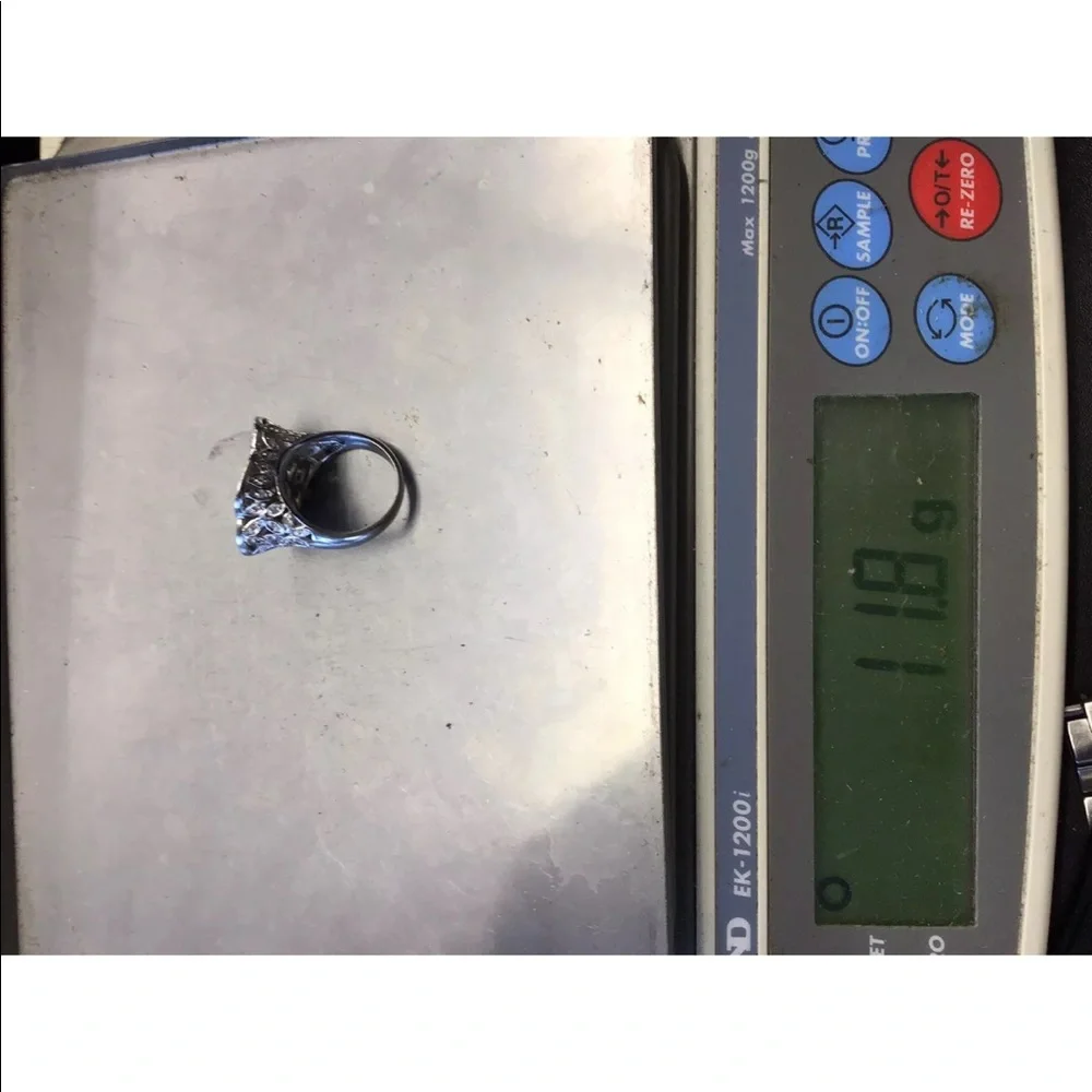 14 K white gold ring - Picture 6 of 6